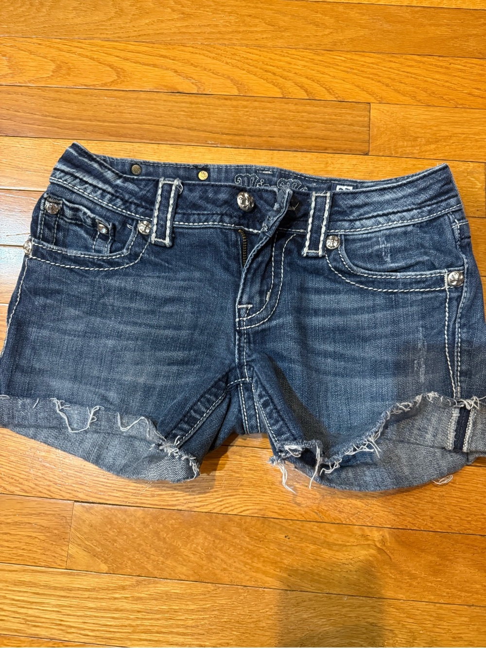 Miss Me Booty Denim Cutoff Shorts Waist 27